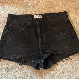 Agolde Parker shorts in black. Size 28.